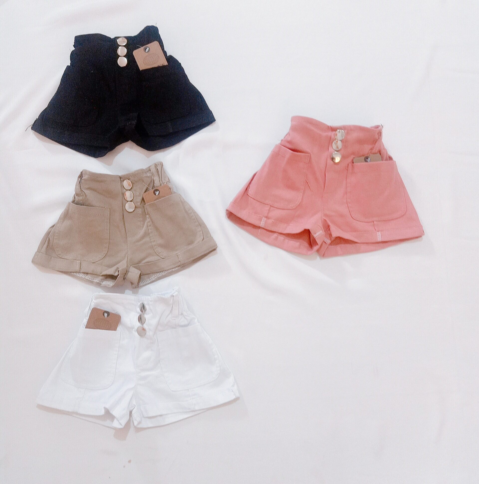 Quần kaki đùi cho bé gái (7-13kg)