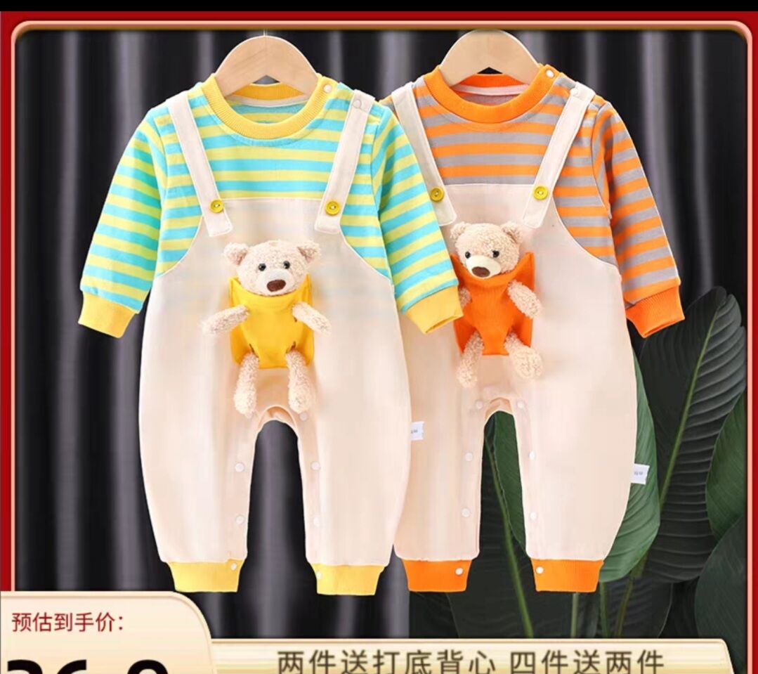 bộ  bodysuit gấu  cho bé