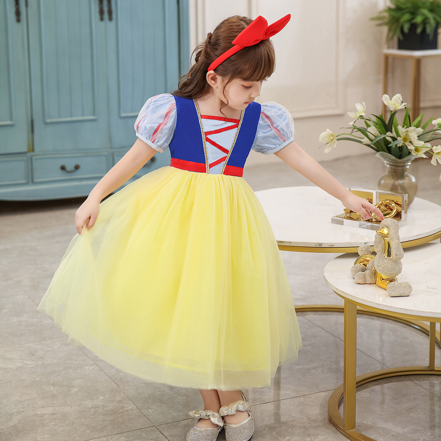 Váy công chúa bạch tuyết bé gái disney váy bồng công chúa aisha băng tuyết người đẹp ngủ ailuo bé gái lễ phục920zjl