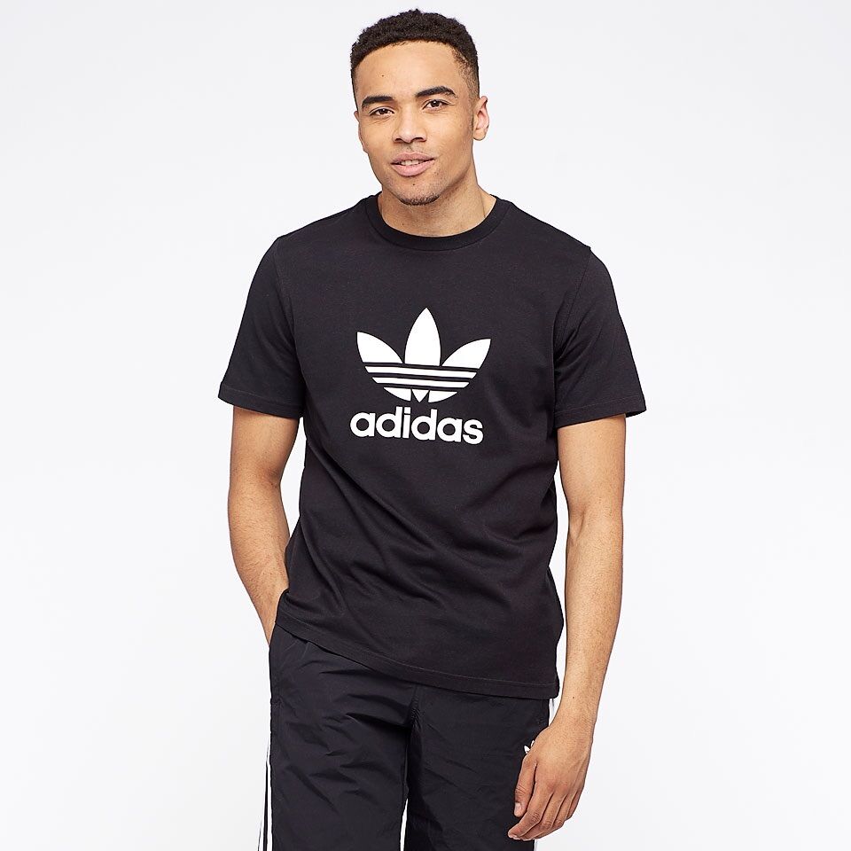 [100% HÀNG CHÍNH HÃNG] Áo phông Adidas 3 lá cotton đen trắng