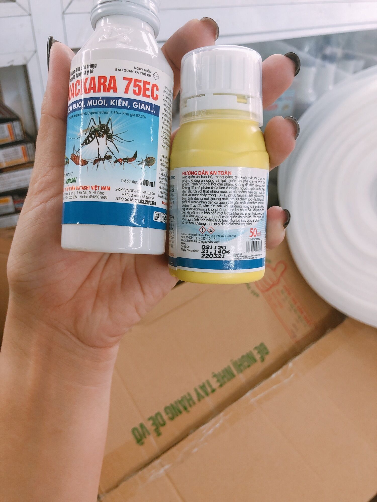 Combo chế phẩm diệt muỗi MACKARA 75Ec (100ml) + FENDONA 10Sc (50ml)