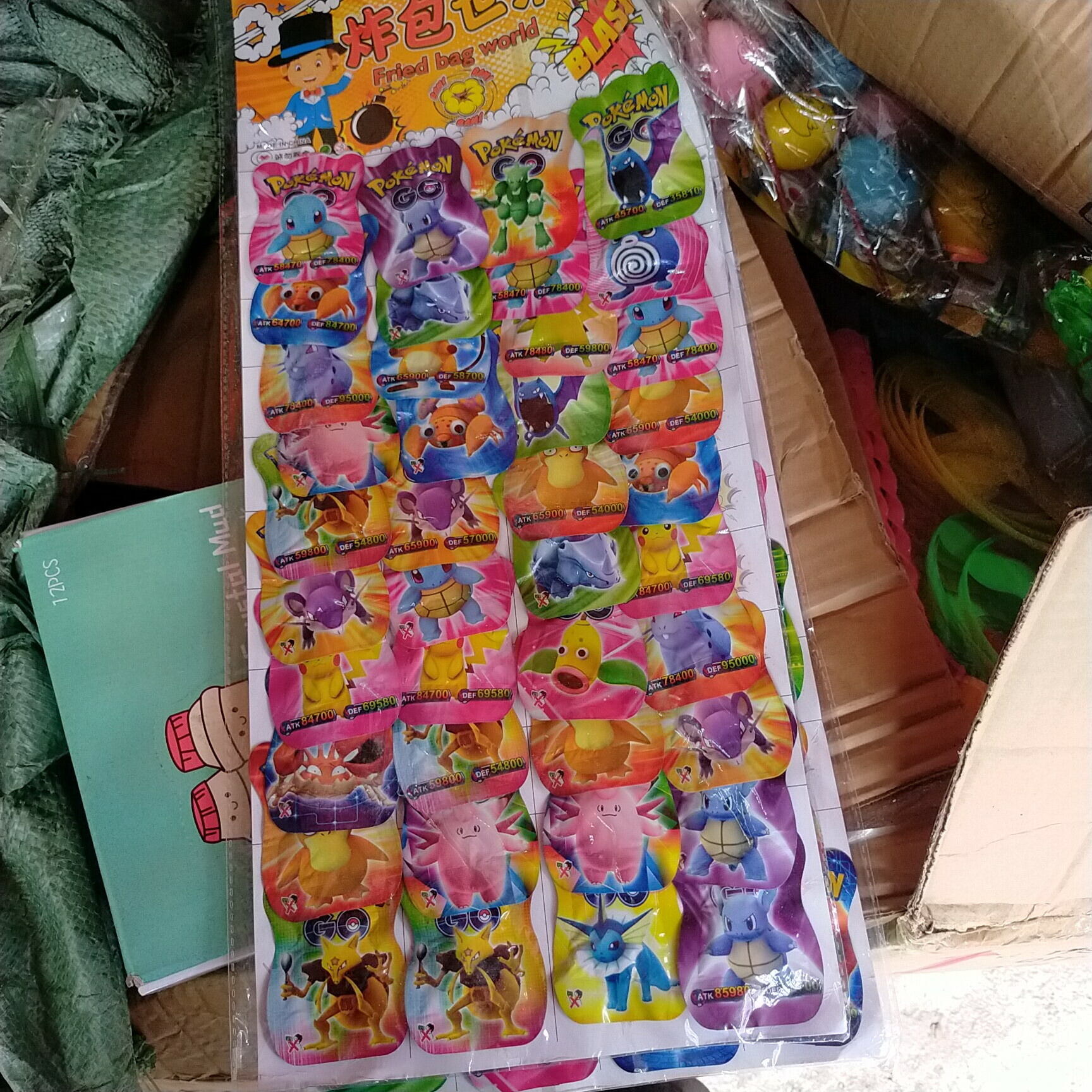 Sỉ vỉ đồ chơi dẫm nổ dokemon 40 quả