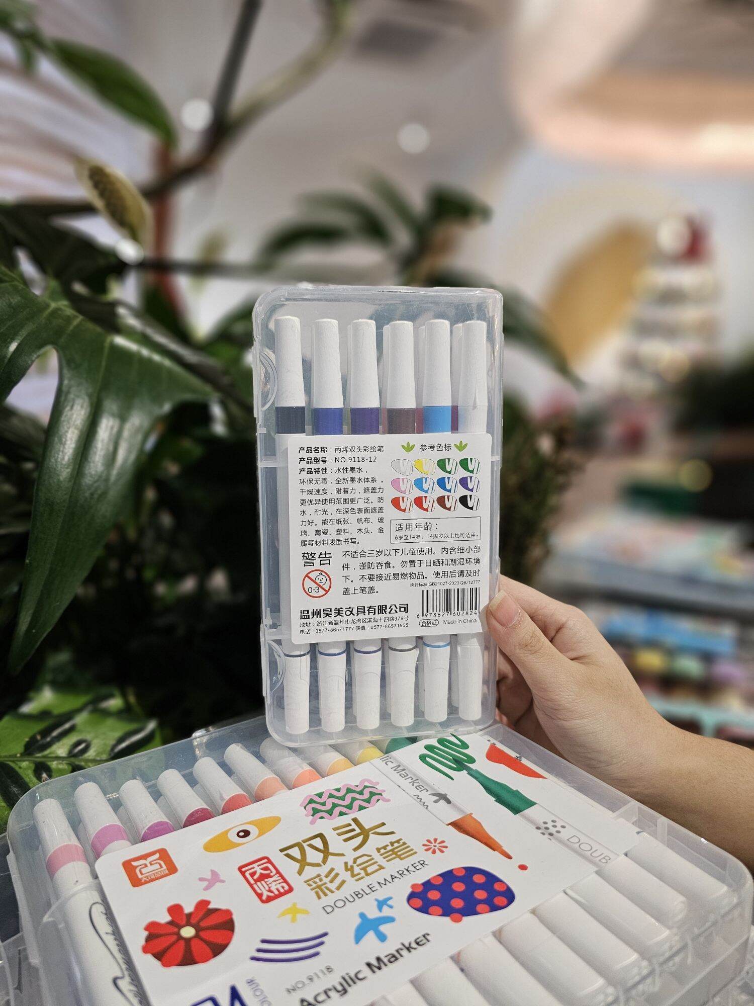 Bút Màu Acrylic Marker  2 đầu 12/24/36/48