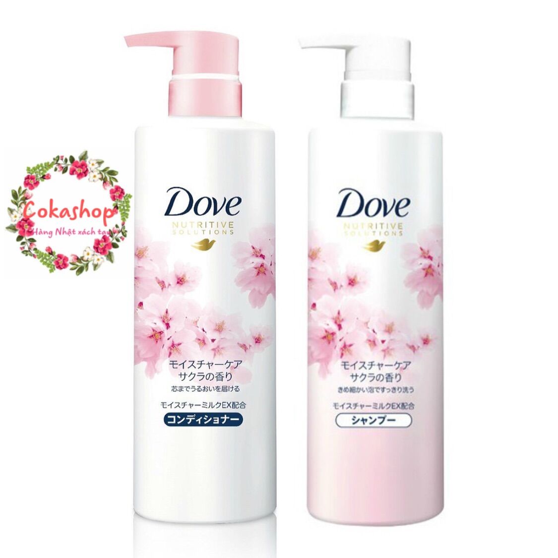 Bộ dầu gội Dove Botanical Selection hoa anh đào