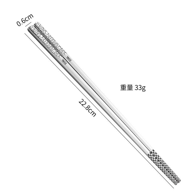 Đũa Inox Hình Vuông 304/316L Chống Trơn Trượt Sử Dụng Tại Nhà Đũa Quà Tặng Năm Mới Đũa Sử Dụng Công 