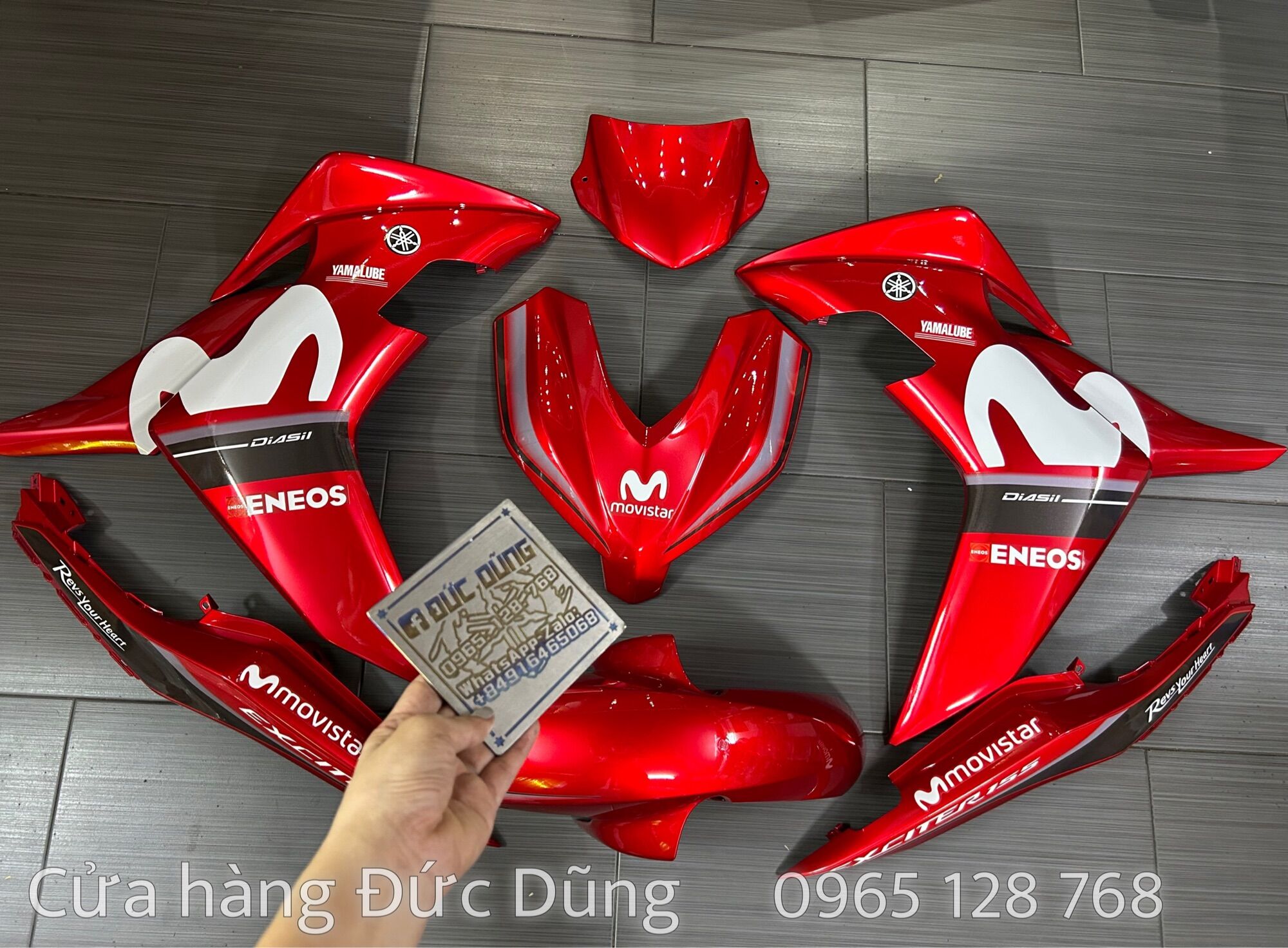 Dàn áo Ex 155 đỏ candy tem Movistar