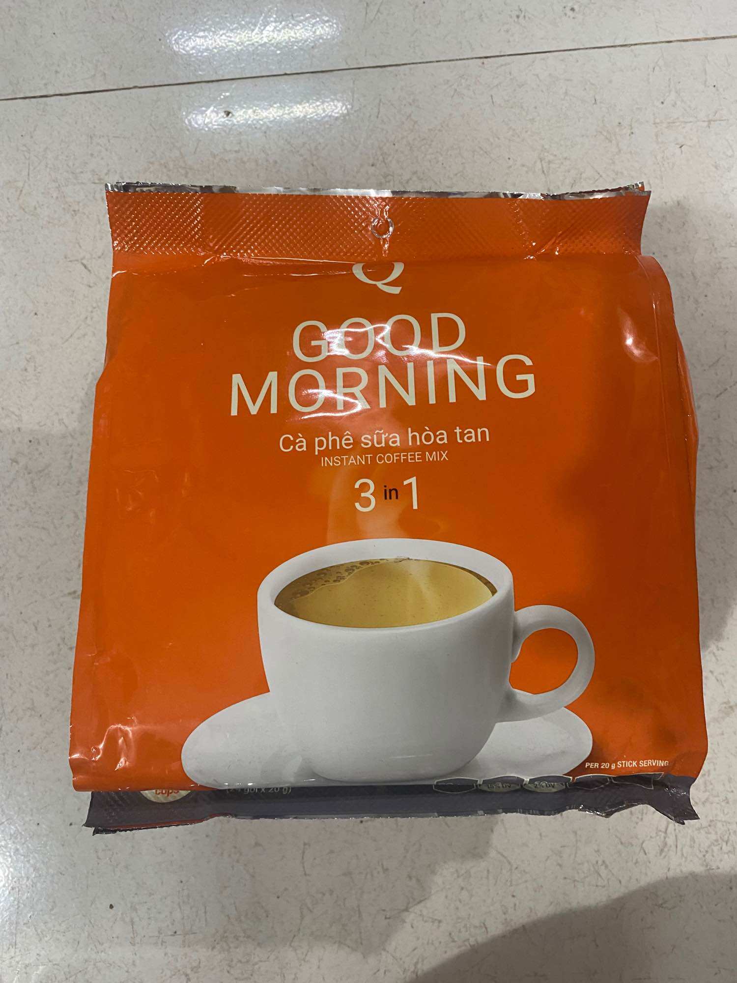 Cà Phê Sữa Hoà Tan Goodmorning (Bịch 24 Gói X 20Gr) Trần Quang
