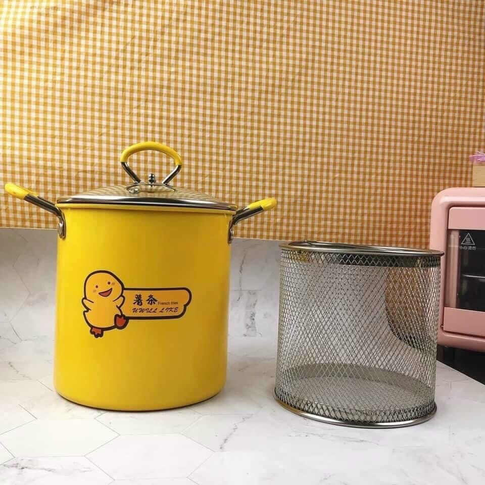 Nồi chiên ngập dầu mini vịt vàng đáng yêu