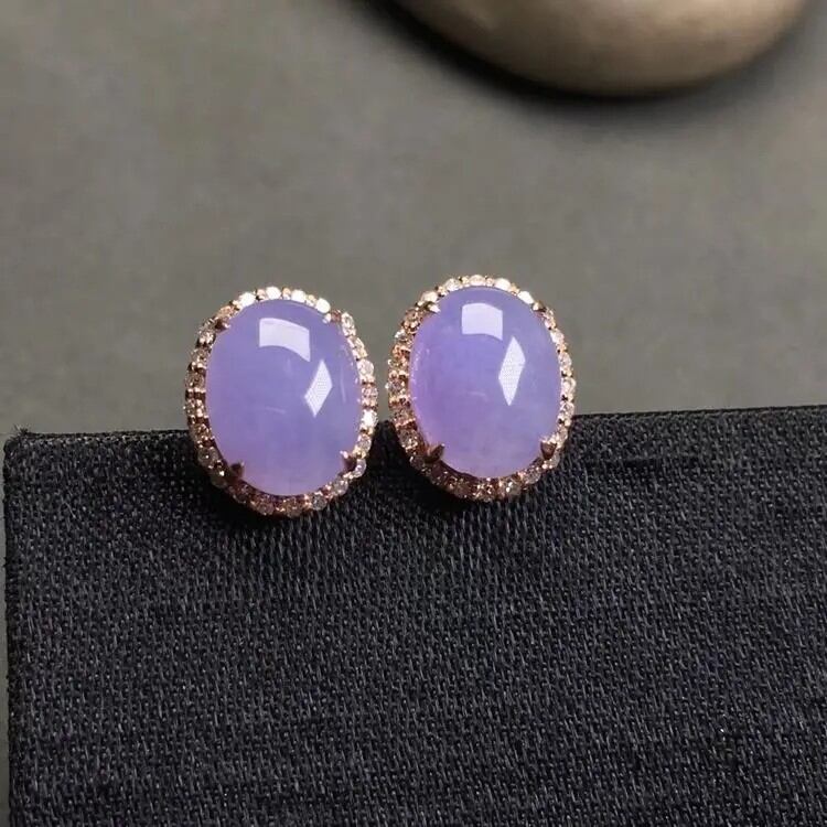 Nhẫn nữ bạc nguyên chất s925 đá chalcedony đá thạch anh khảm thạch anh tím thạch anh cao cấp hào phóng thanh lịch