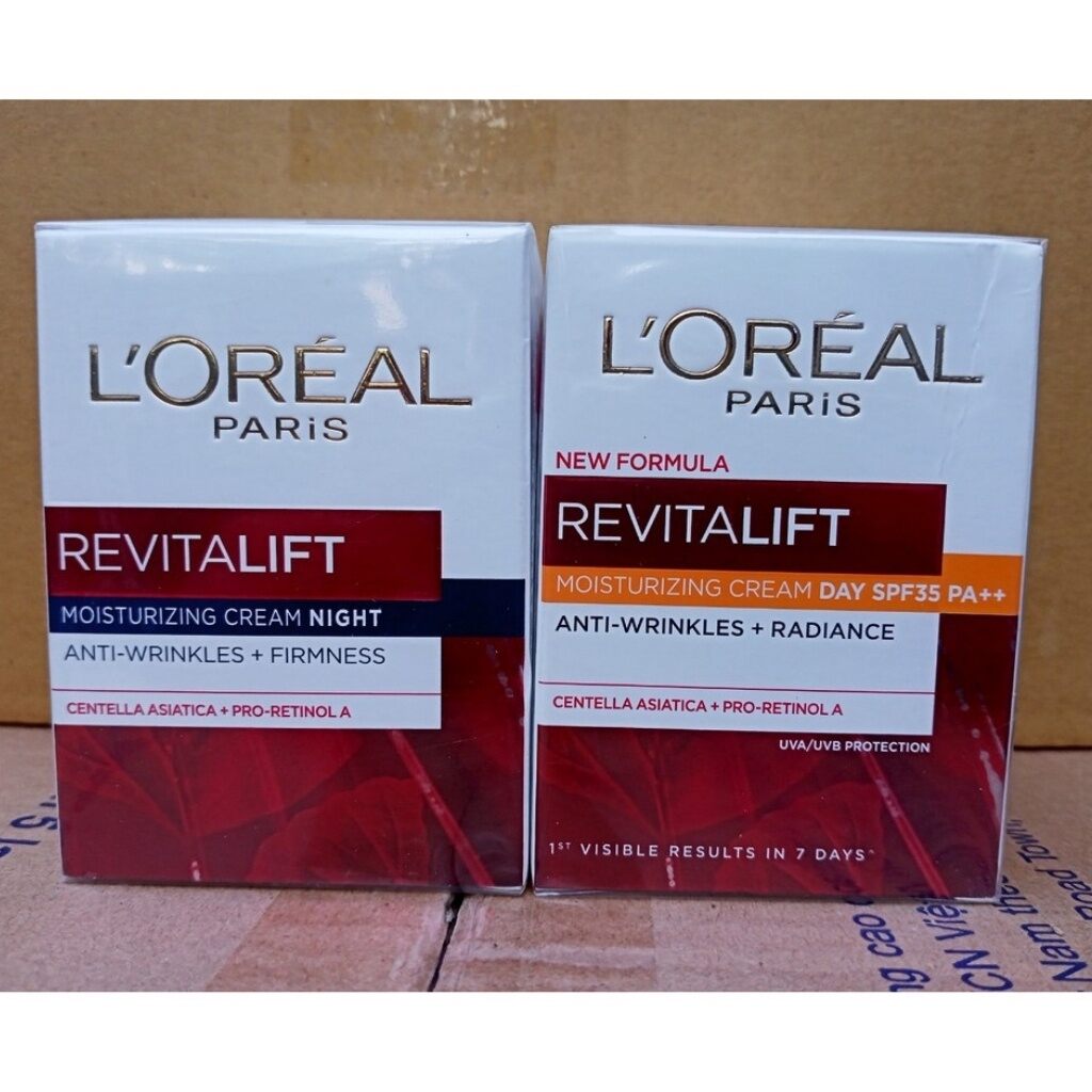 Bộ kem dưỡng trắng, giảm thâm nám chuyên sâu LOREAL PARIS ngày và đêm 50ml