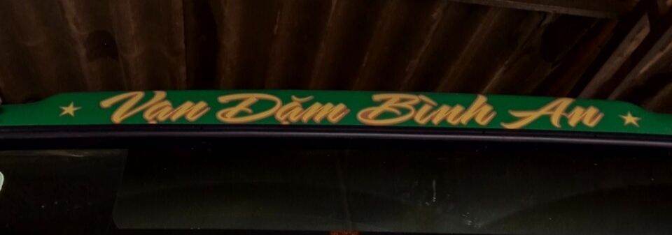 Tem thượng lộ bình an, vạn dặm bình an dán trang trí xe tải, xe ben , xe ô tô. tem decal chữ vạn dặm bình an, thượng lộ bình an dán xe.