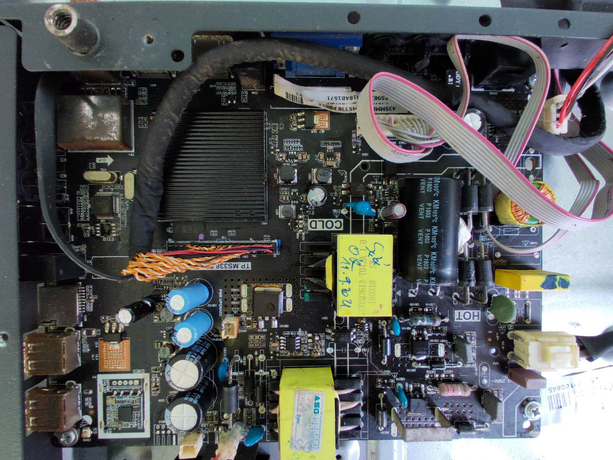 Board mạch, loa, mắt nhận tivi Asanzo 43ES980