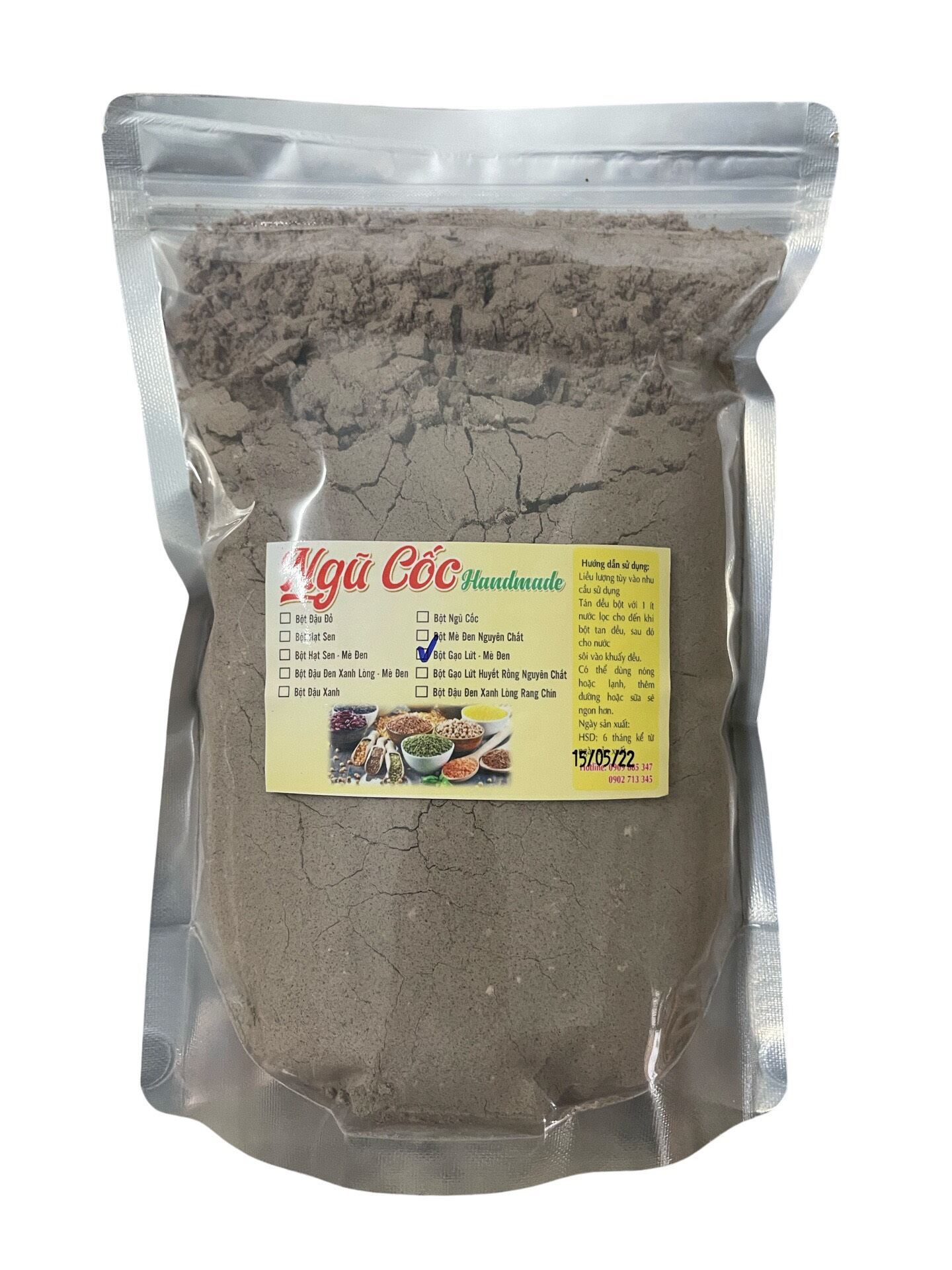 Bột Gạo Lứt + Mè Đen Nguyên Chất - date mới 800gr