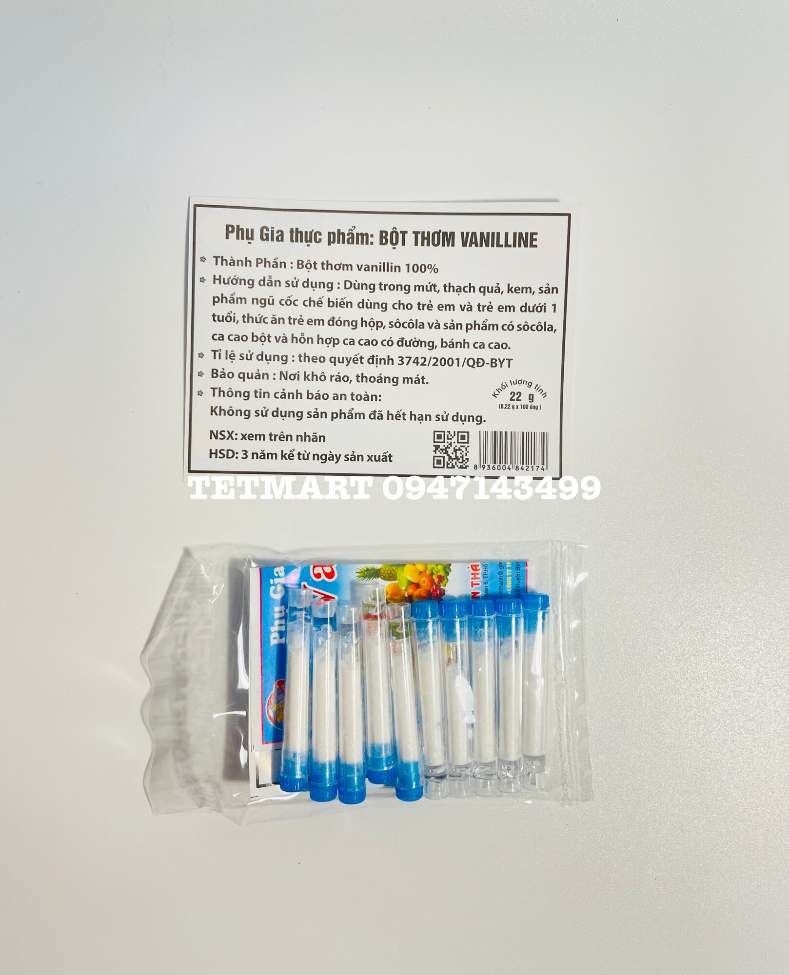 Bột Vani thơm 10 ống