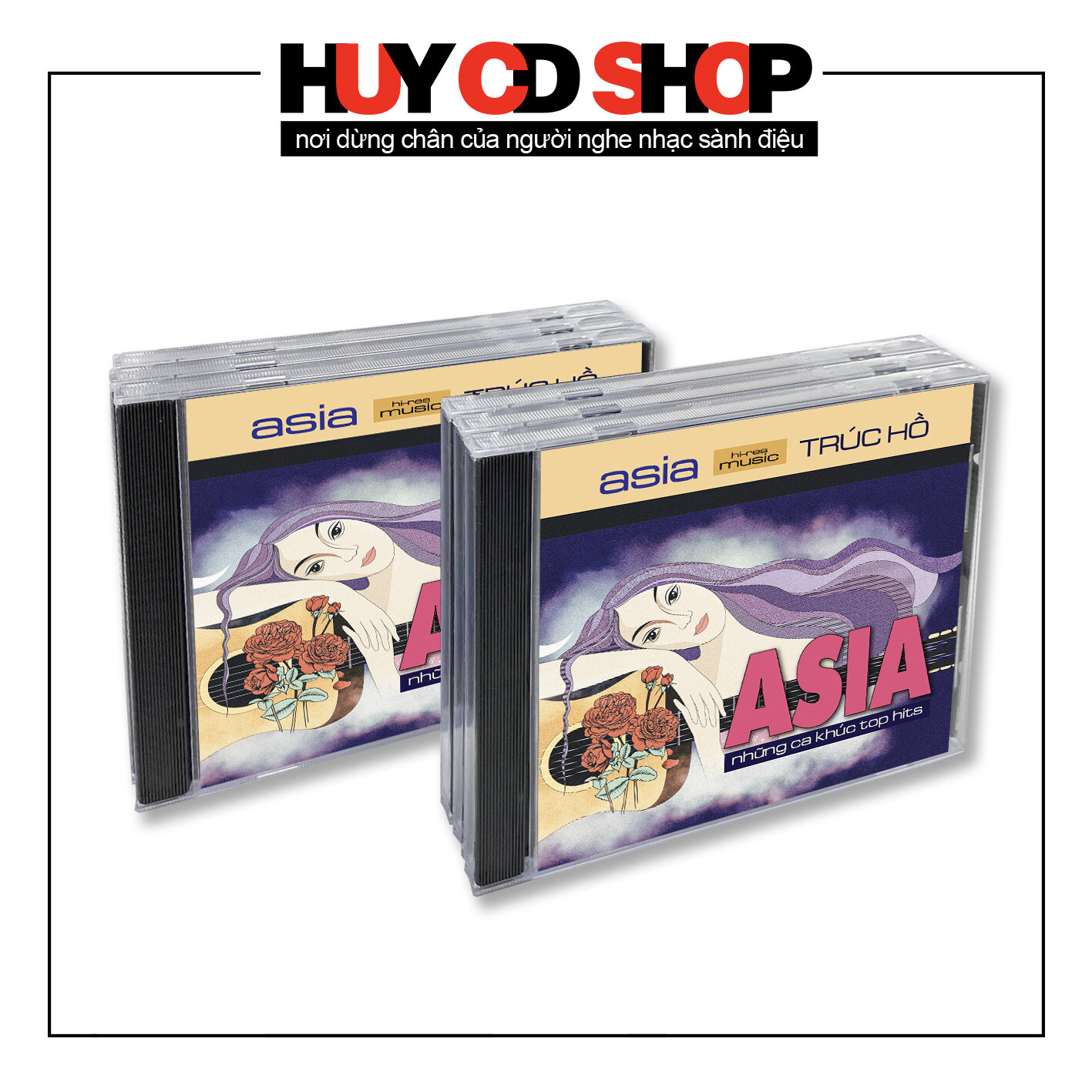 Đĩa CD Asia - Lâm Nhật Tiến Lâm Thúy Vân Don Hồ Lê Tâm  Gia Huy - Top hits - Trúc Hồ hòa âm - Đĩa lòng Trắng