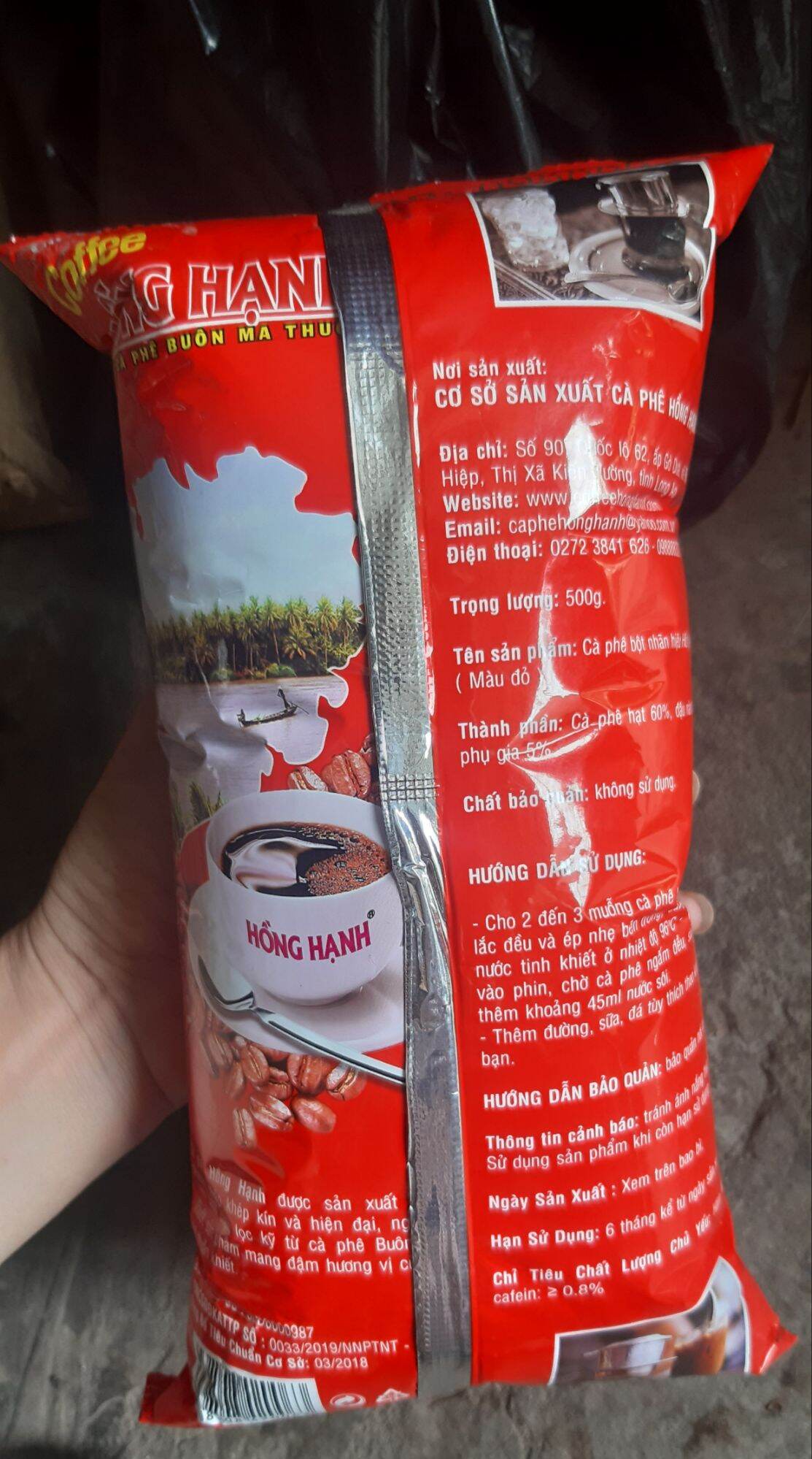 cafe xay HỒNG HẠNH túi 500gr