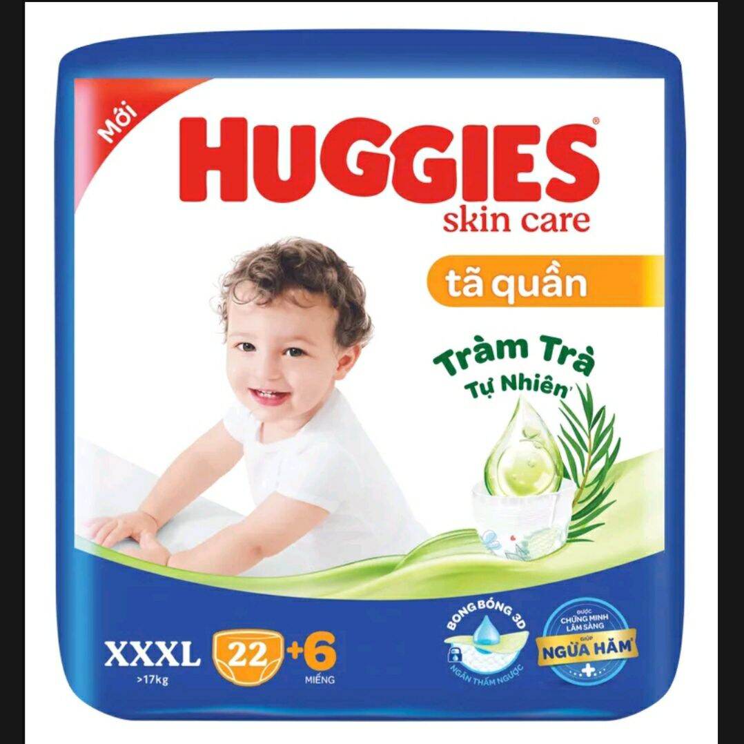 🦋 HCM 🦋 TẶNG 6 MIẾNG+ QUÀ TẶNG 👉Tã / Bỉm quần Huggies dành cho bé 18 - 35 kg size XXXL22+6