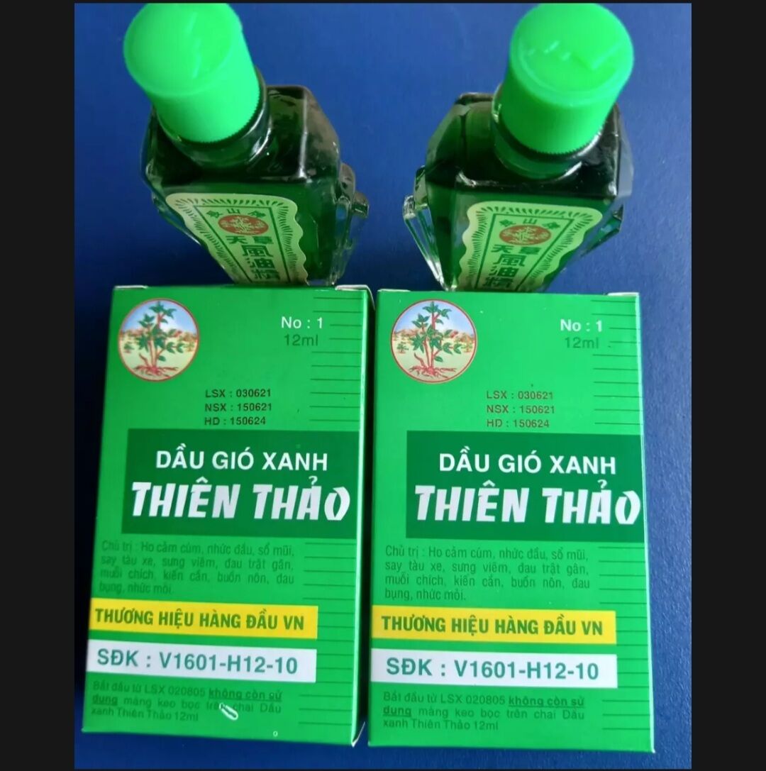 Combo 4 chai dầu gió xanh thiên thảo chai 12 ml