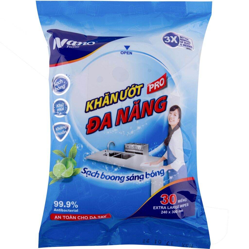 Khăn ướt đa năng Nano- gói 30 miếng