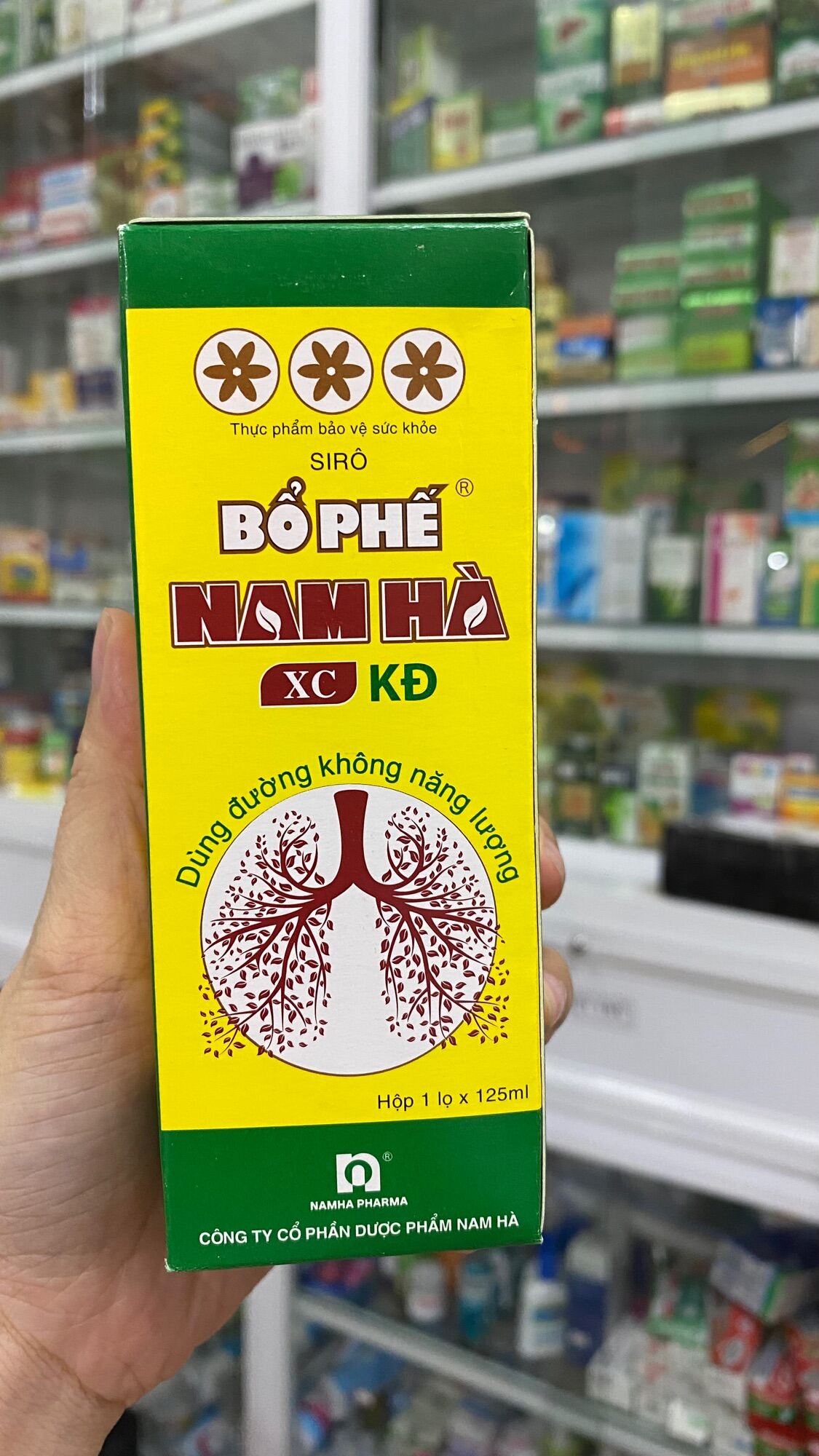 sẵn Bổ phế Nam Hà không đường màu xanh, mẫu mới  chai 125ml