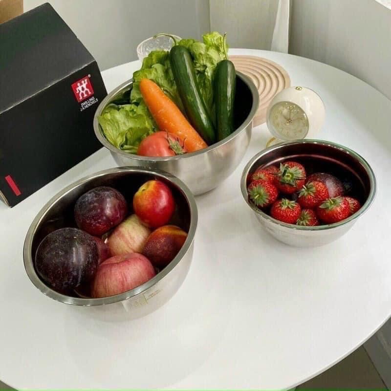 Set 3 thau trộn inox