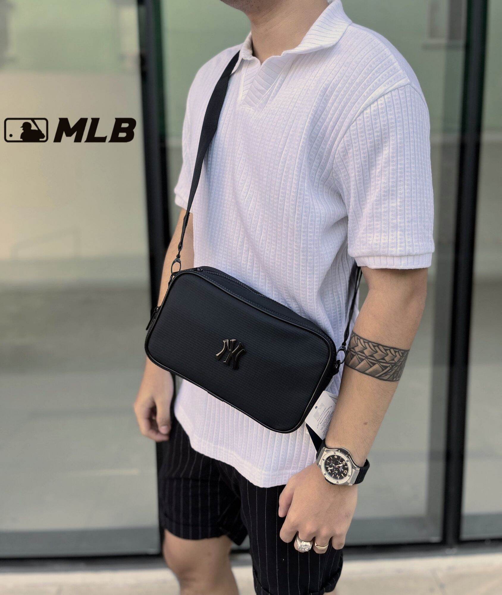 Túi Đeo Chéo NY Đen, Túi đeo chéo nam, nữ thời trang Genz