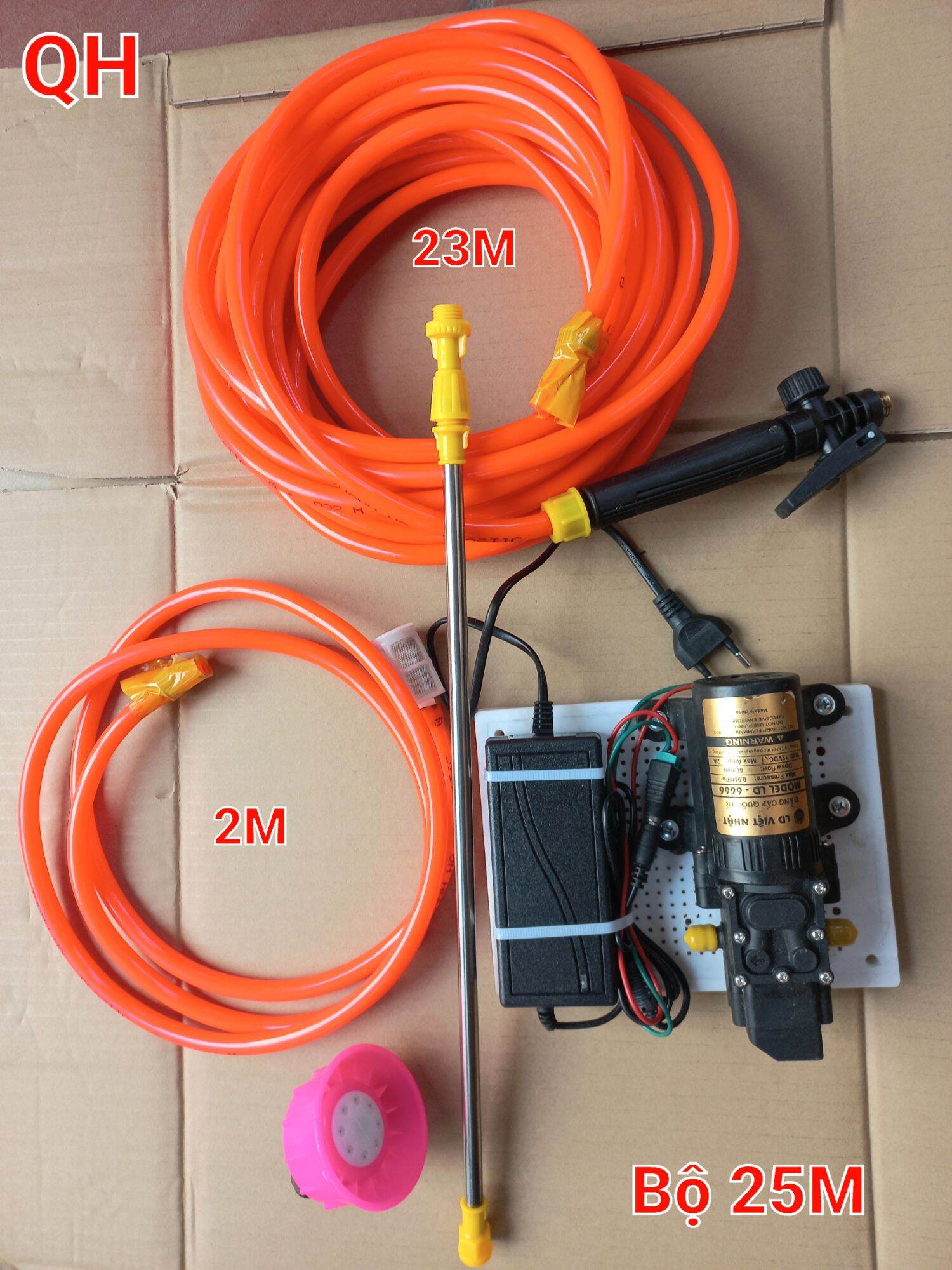 Máy bơm tưới lan,cây cảnh phun xịt cây nông nghiệp đa năng dây đỏ