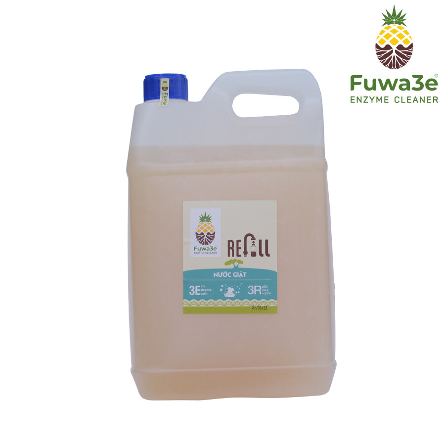 Fuwa3e nước giặt sinh học - hương bạc hà 1l, an toàn cho em bé