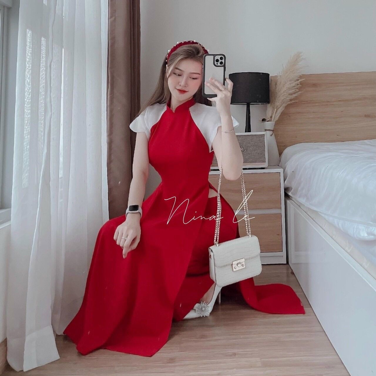 (AD05 SHOP BIGSIZE NỮ 50KG ĐẾN 90KG) set áo dài tay canh tiên