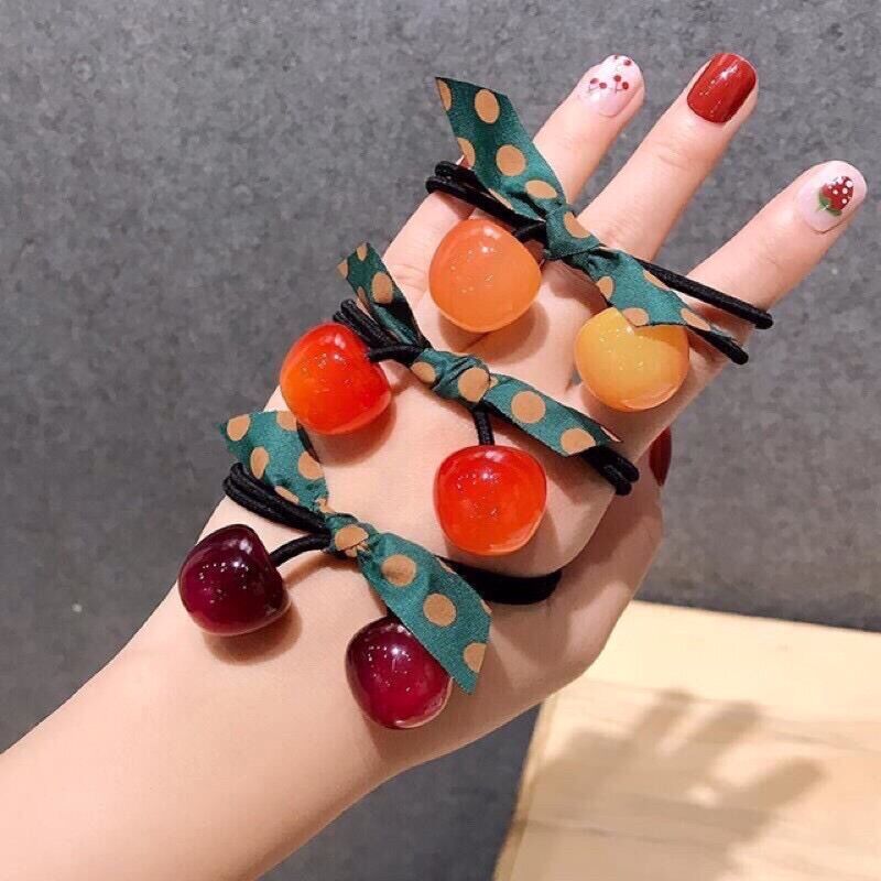 Dây cột tóc cherry cực xinh