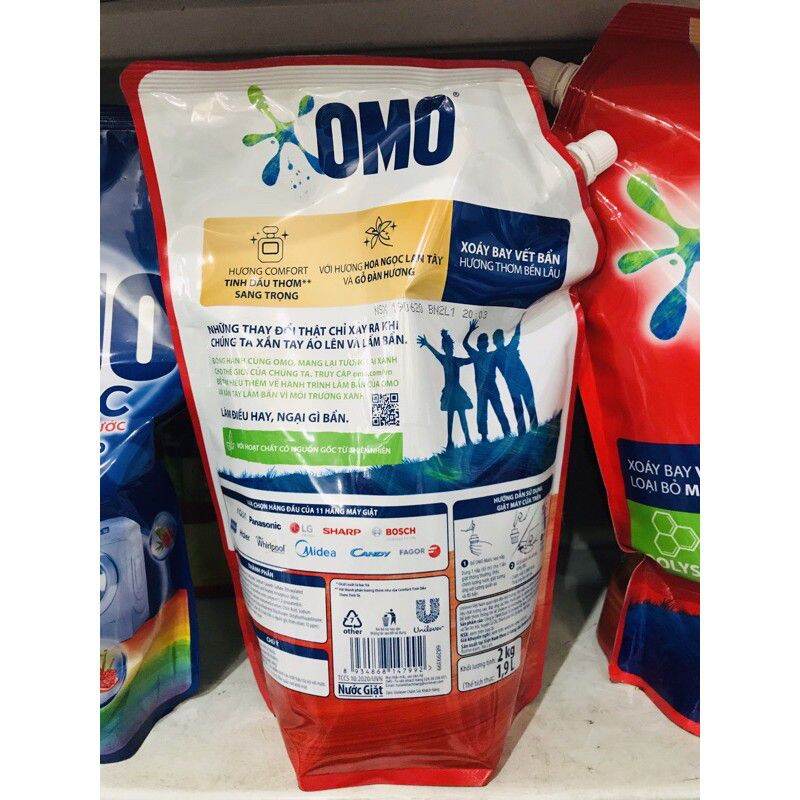 Nước giặt Omo Matic cửa trên 3,6kg tiết kiệm, sạch thơm tho