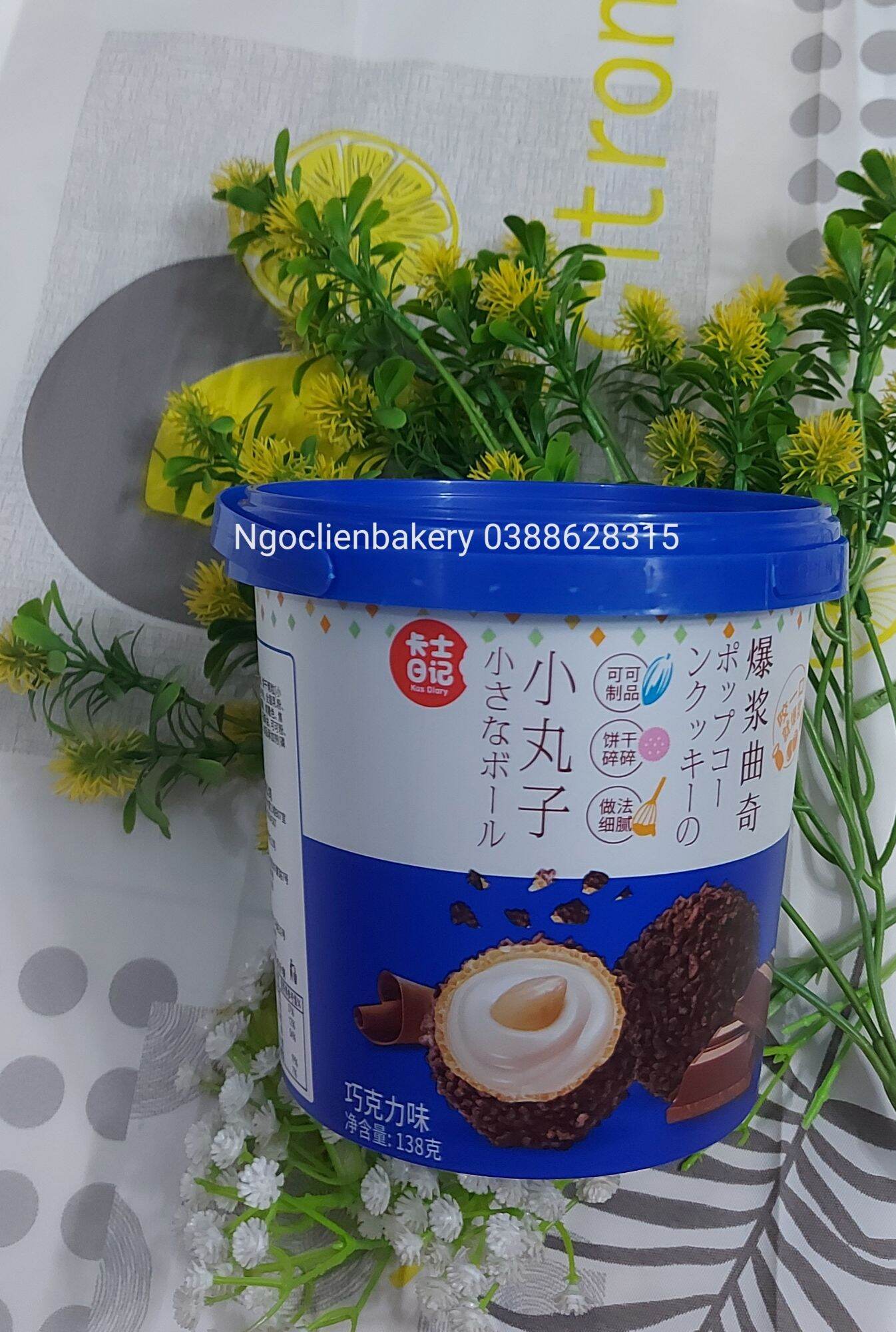 Xô bánh kẹo sô cô la oreo chảy hạnh nhân vani, dâu