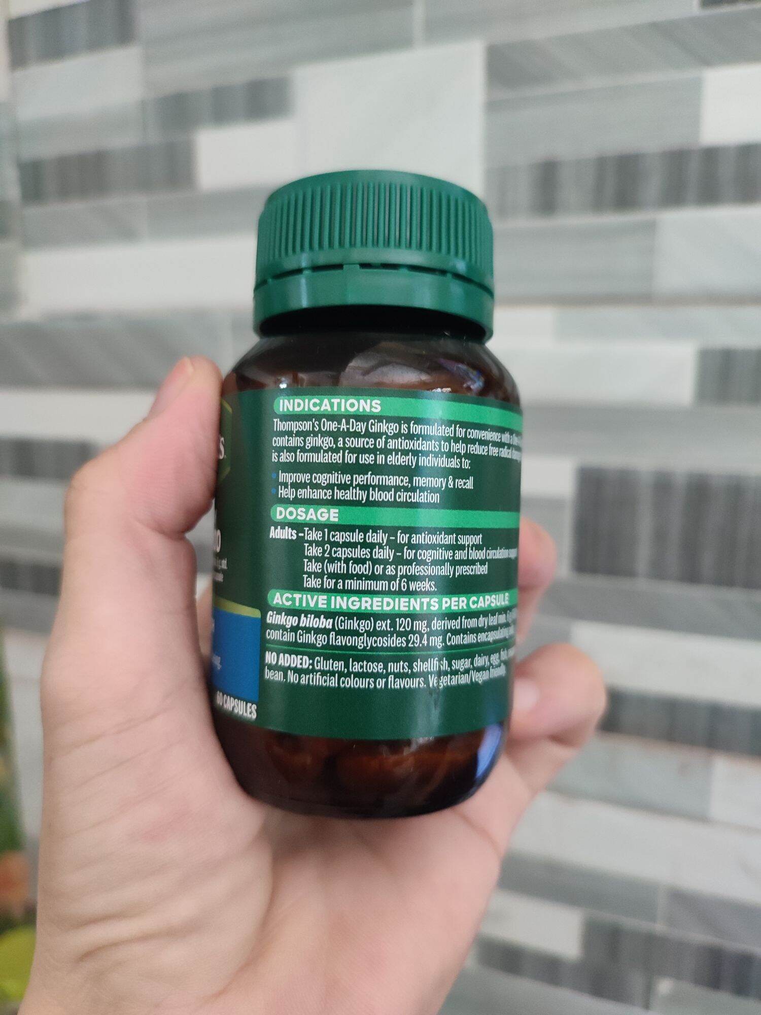 (Mẫu mới 2022)Viên uống bổ não  GINGKO THOMPSON 6000MG úc