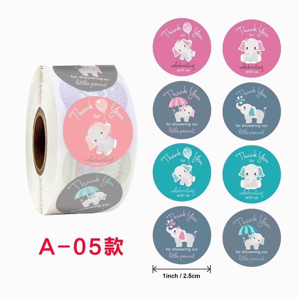 Cuộn 500 tem dán Thank You Meily Store
