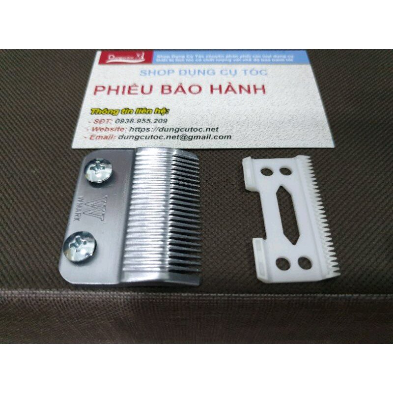Lưỡi Sứ Tông Đơ Cắt Ngọt Lắp Cho Máy Kemei, Wahl. Bộ Lưỡi Thép Wmark Silver Cho Tông Fade. (Ảnh thật). 