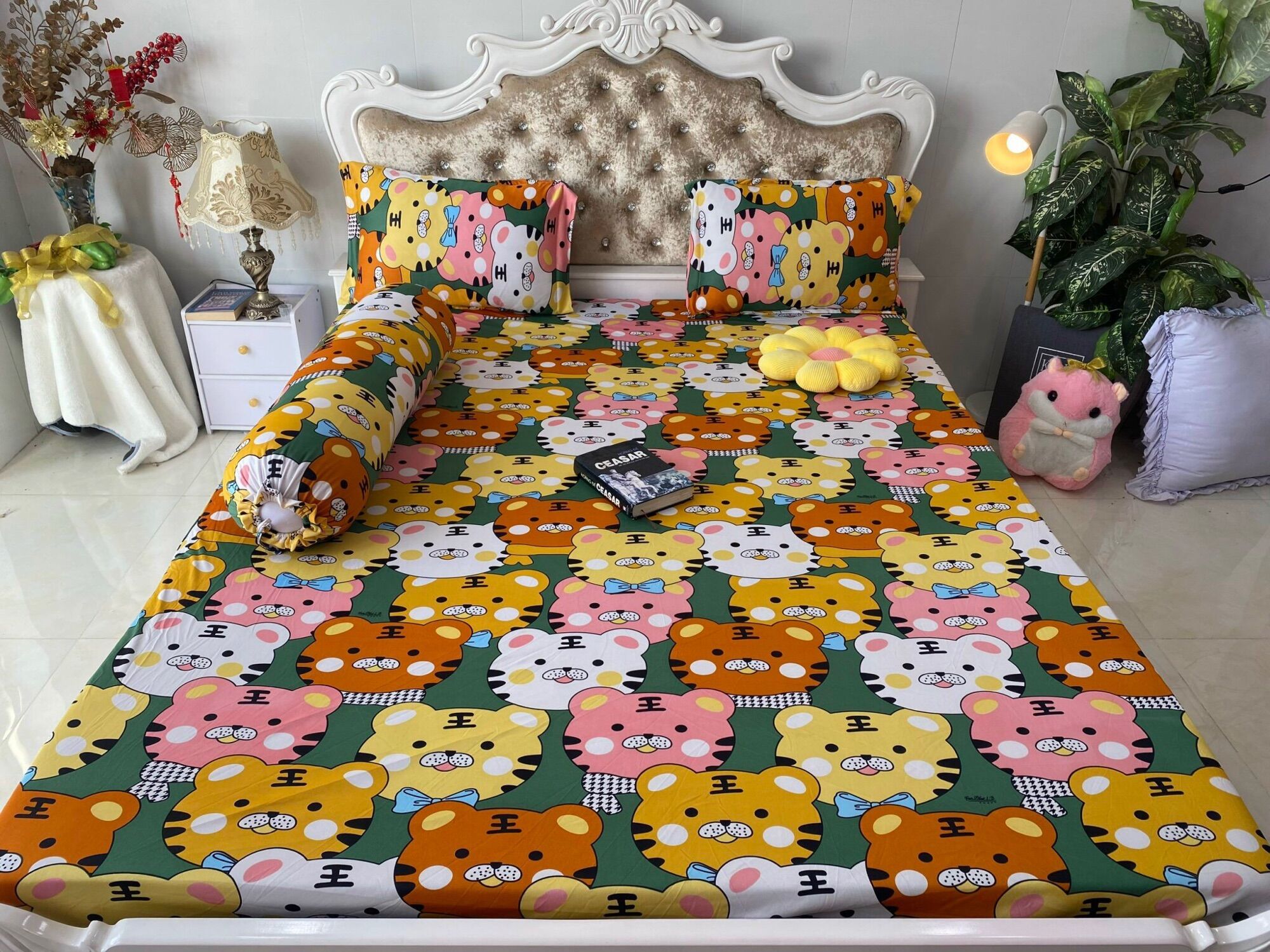 Bộ 4 món drap/áo gối THUN LẠNH HÀN QUỐC
