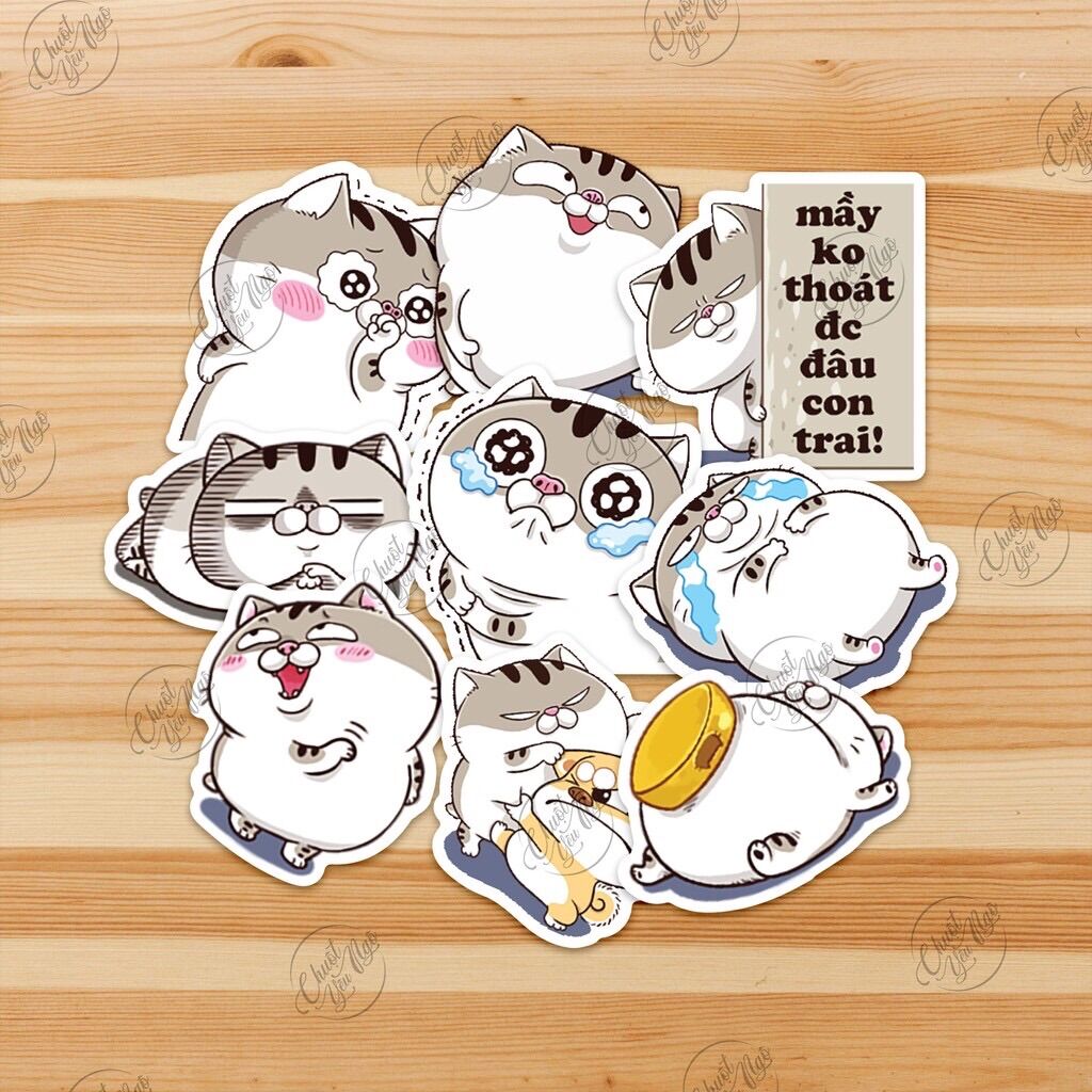 [HCM]Sticker Bộ 120 hình Mèo Ami
