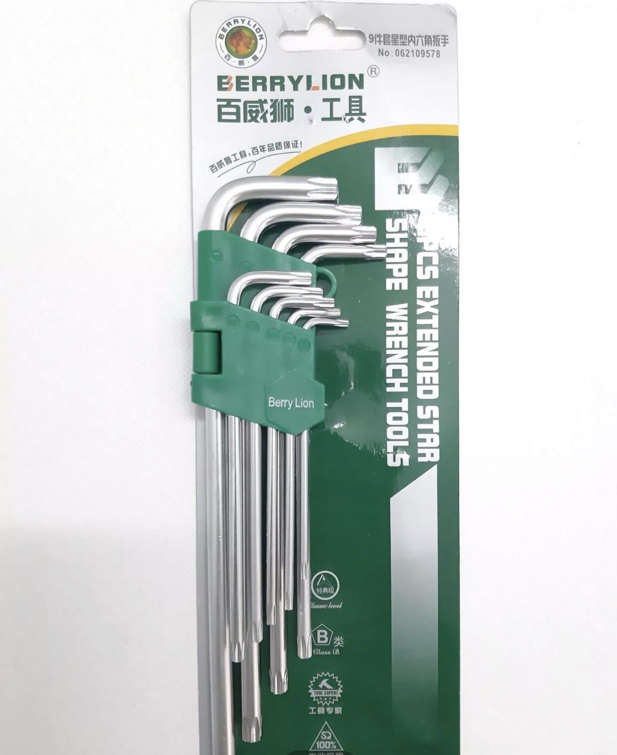 Khóa lục giác bông xịn 9 cái ( 1.5mm đến 10mm) Berry Lion của Đài Loan