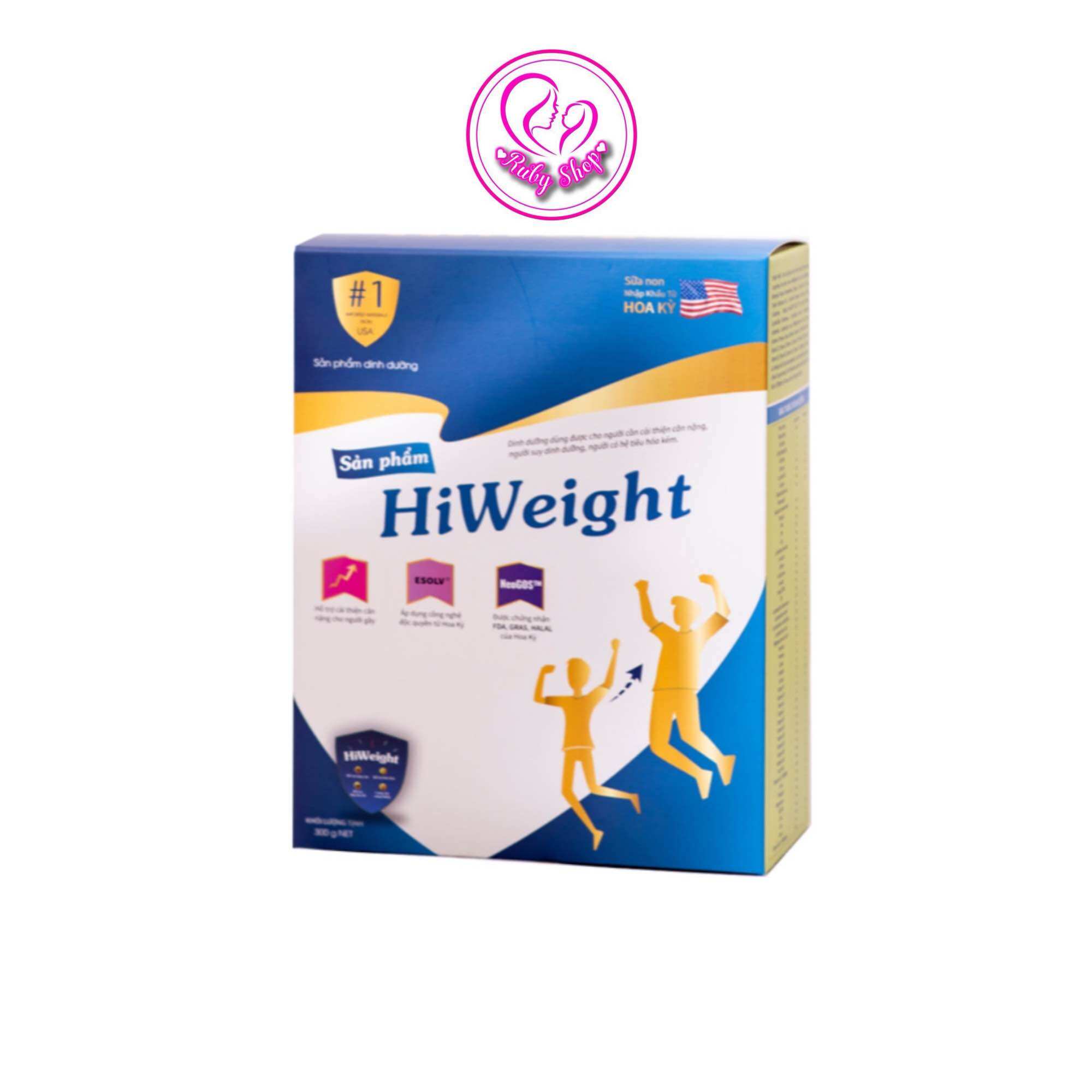 Sữa tăng cân Hiweight hộp giấy 300g - hỗ trợ cải thiện cân nặng và bổ sung dinh dưỡng cho người gầy