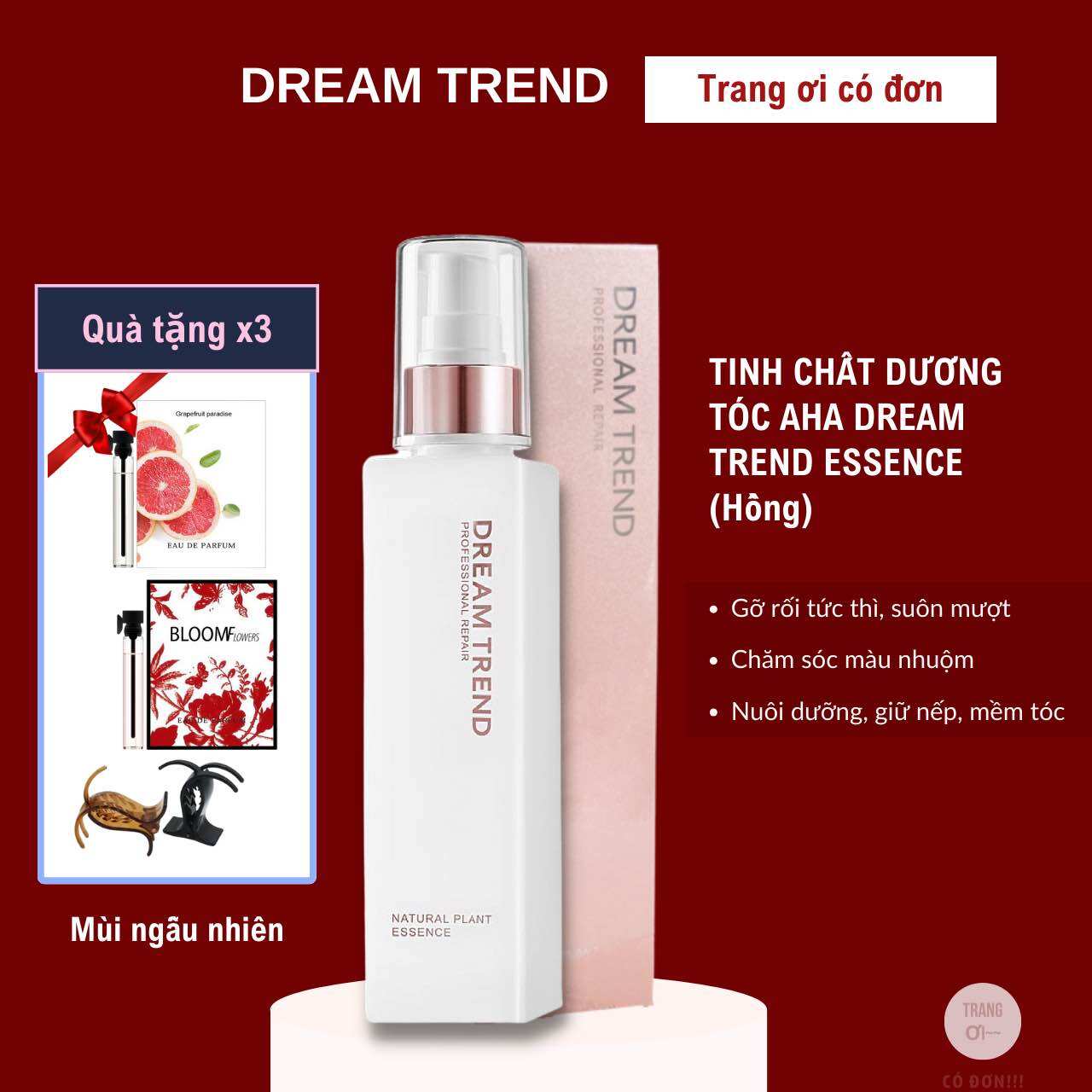 [HCM][AHA MÀU HỒNG MẪU MỚI] Tinh chất dưỡng tóc AHA DREAM TREND cho tóc nhuộm
