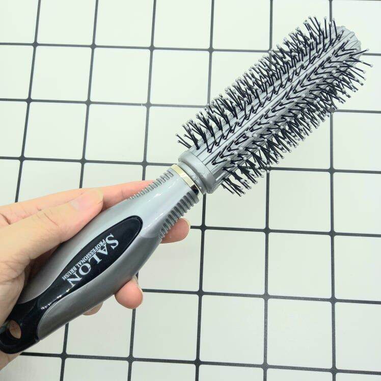 Lược tròn chải tóc xoăn,tóc uốn SaLon (Màu xám)