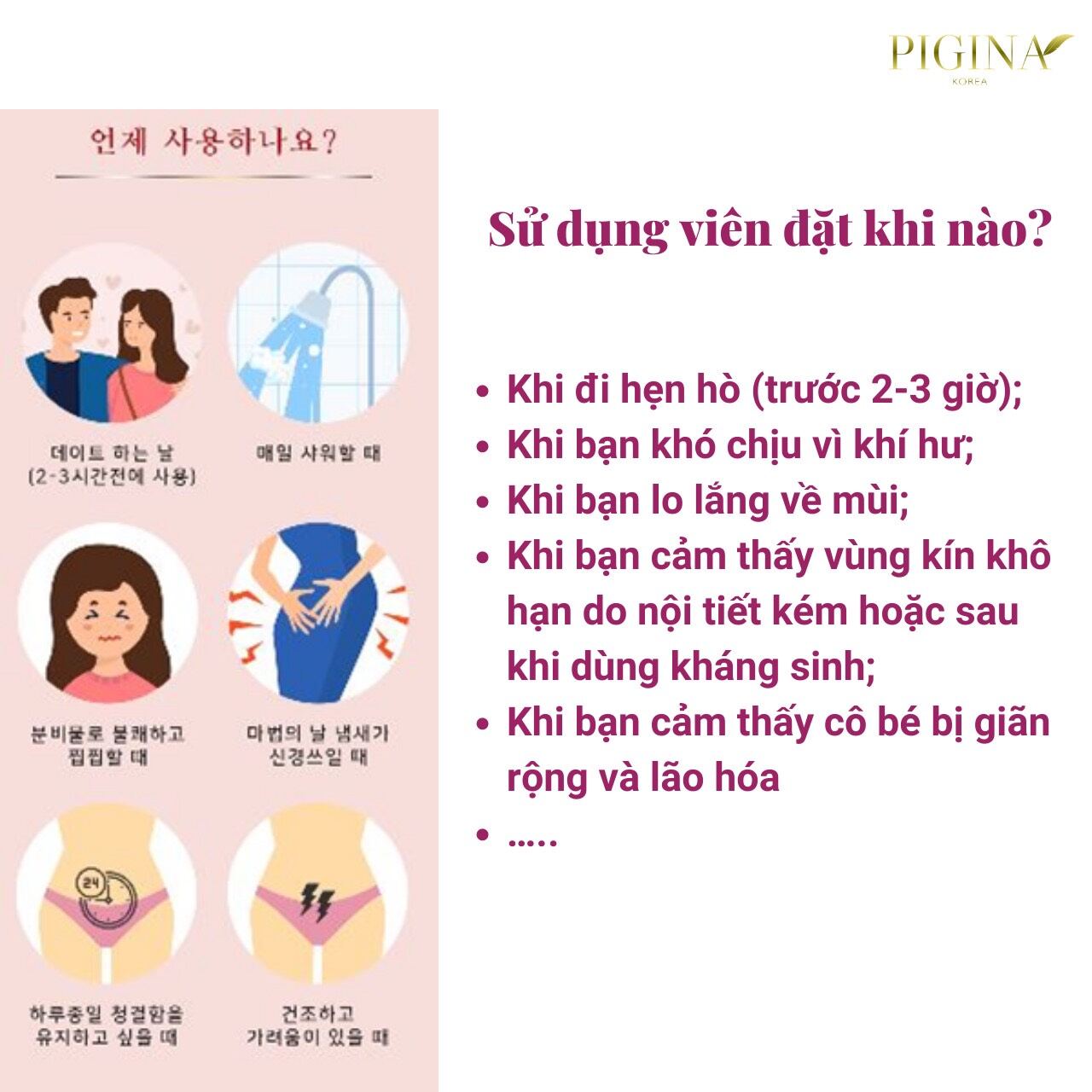 Viên đặt phụ khoa PIGINA (Hộp 6)