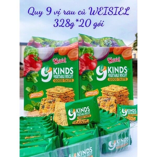 BỊCH 328g BÁNH QUY GIÒN RAU CỦ/GÀ HẦM(NGẪU NHIÊN)