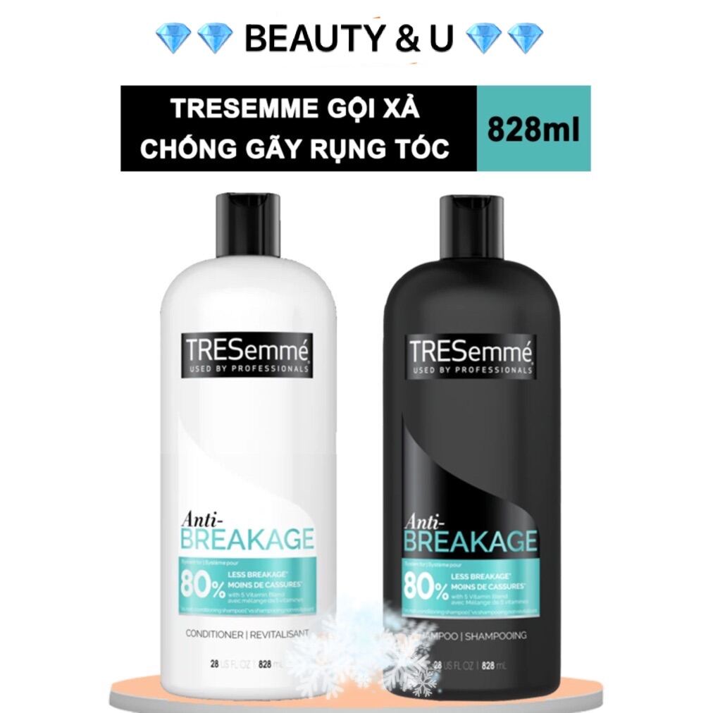 [Hcm][Mẫu Mới] Cặp Dầu Gội Xả Tresemme Mỹ Anti Breakage Ngăn Ngừa Gãy Rụng Kích Thích Mọc Tóc 828Ml