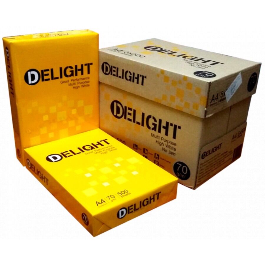 Giấy A4 Delight ThaiLan định lượng 70gsm (đủ 500 tờ/ ram )
