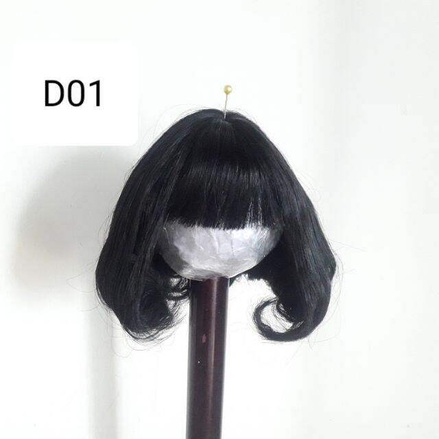 Tóc màu đen handmade cho búp bê bjd 1/12, 1/8, 1/6, 1/4, 1/3