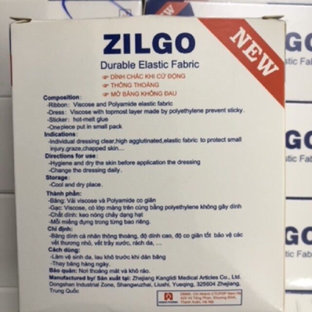 Băng keo cá nhân ZILGO 102 miếng