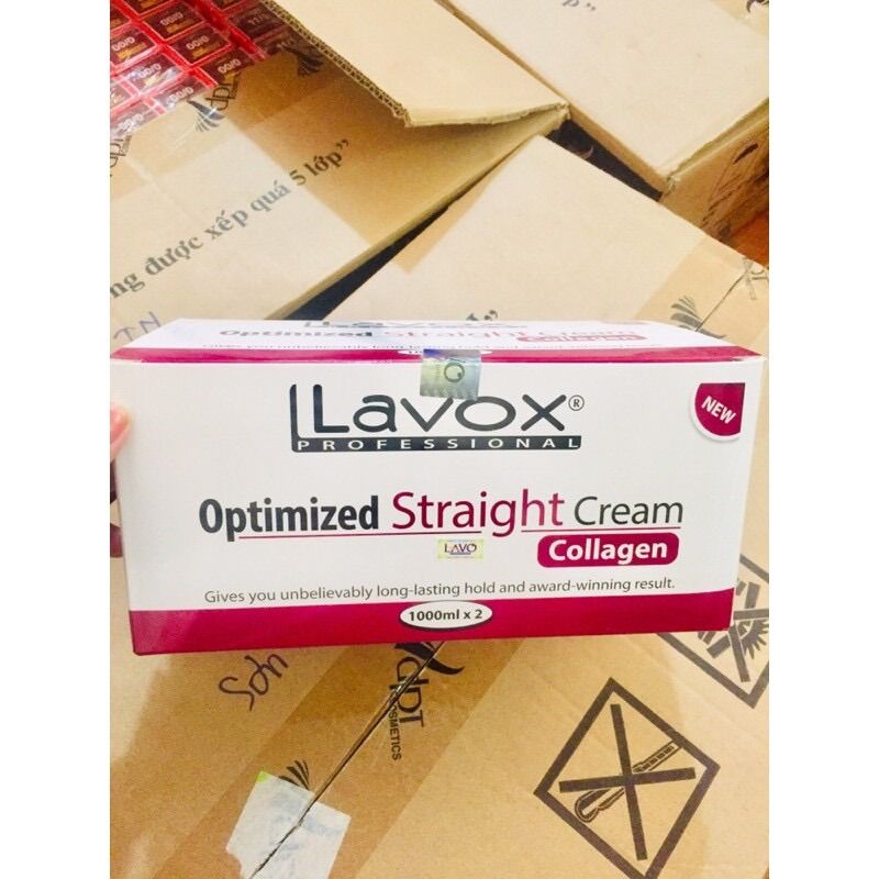 Thuốc Duỗi Tóc Lavox Collagen Siêu Nhanh Siêu Mạnh 1000ml*2