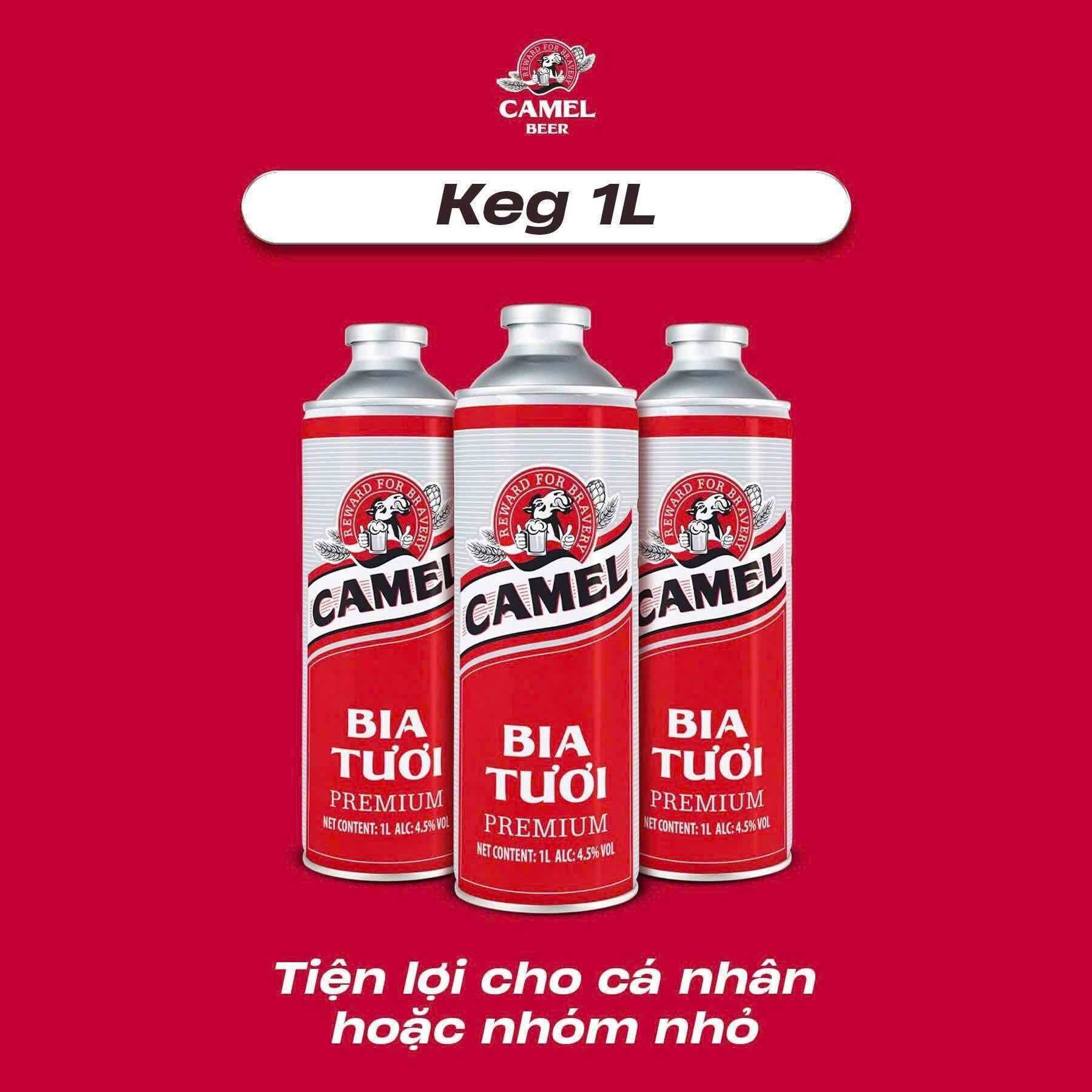 [Date 9/12] BIA TƯƠI CAMEL KEG 4.5% 1L (Thùng 8 Keg x 1L)