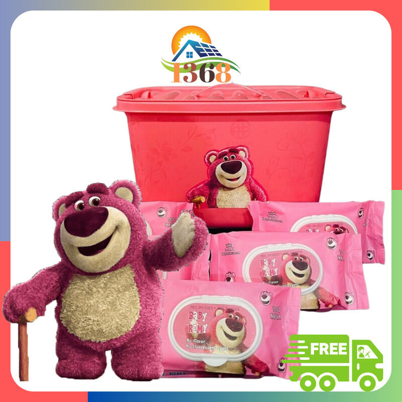 Tặng thùng 10 bịch khăn giấy ướt gấu dâu phú đạt chính hãng bịch 120 tờ
